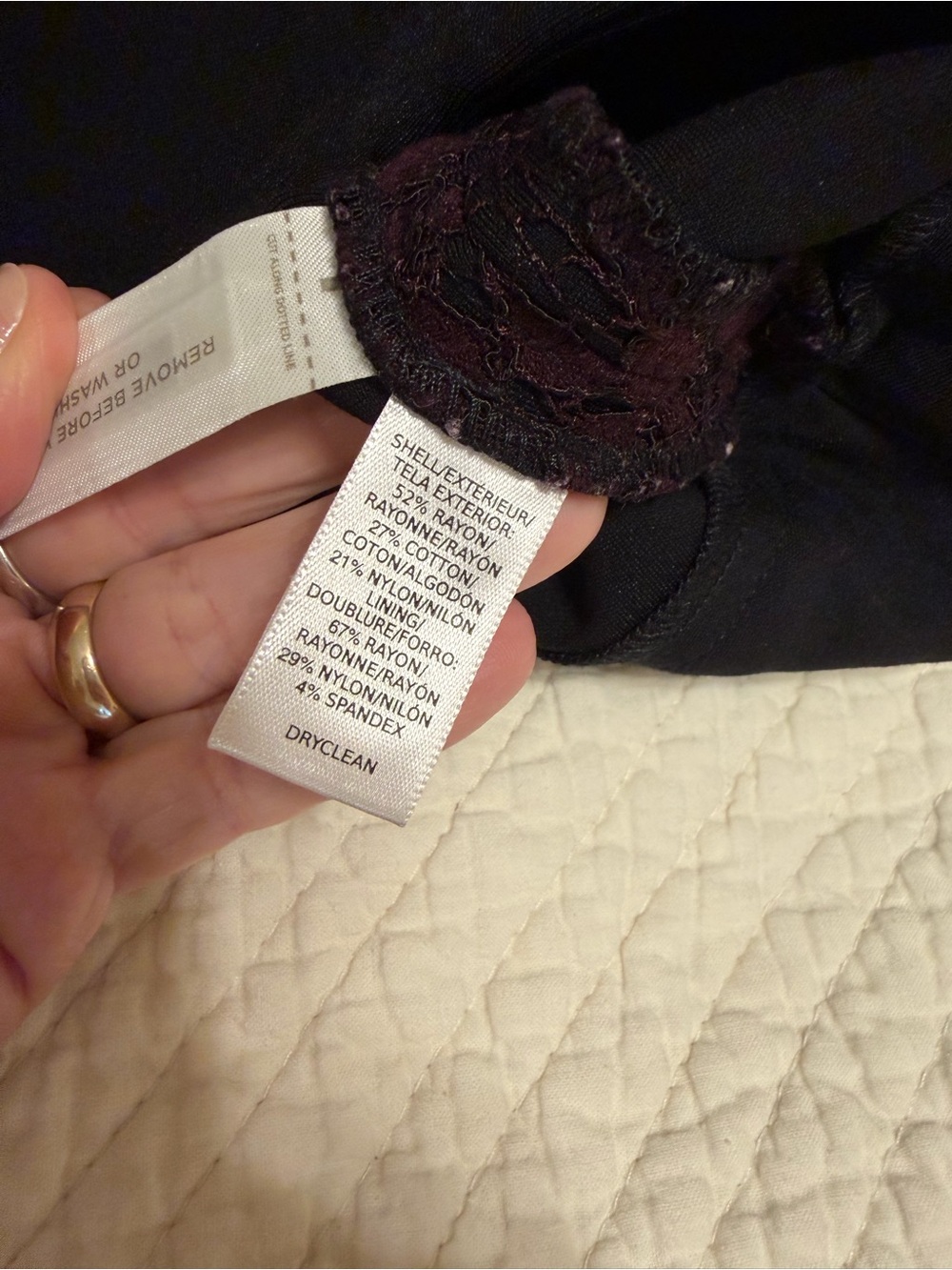 LOFT 00P Plum/purple Lace over black Pencil Skirt with Black Waistband - Picture 10 of 11